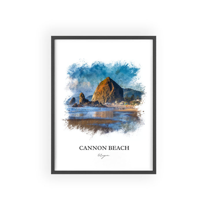 Cannon Beach, Oregon – Watercolor Art Print
