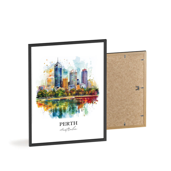 Perth Wall Art, Perth Print, Australia Watercolor Art, Perth Australia Gift, Travel Print, Travel Poster, Housewarming Gift