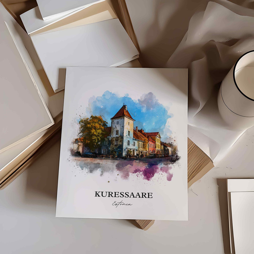 Kuressaare, Estonia – Watercolor Art Print