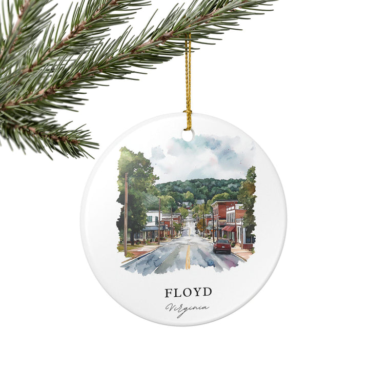 Floyd Virginia Ornament: Unique Floyd VA Souvenir, Floyd VA Xmas Decor, and Authentic Floyd Virginia Gift