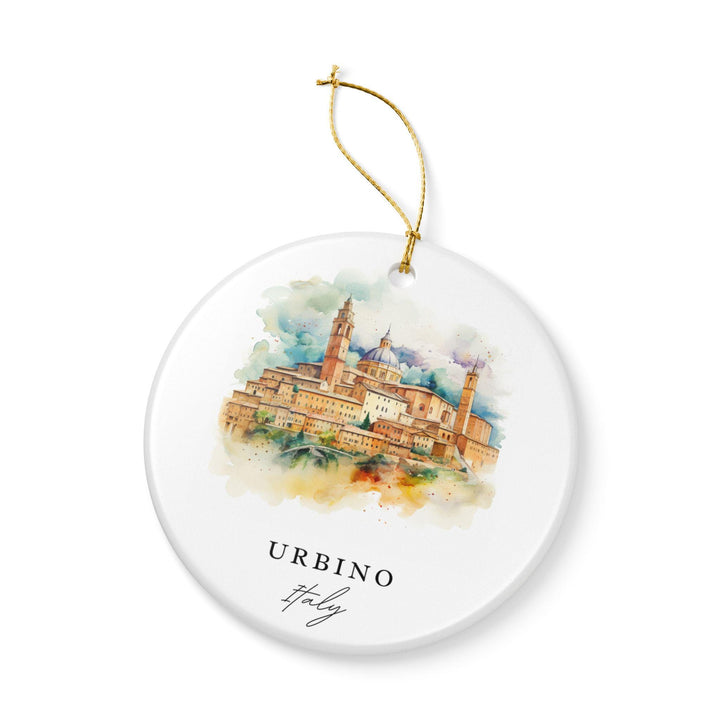 Urbino Italy Ornament: Unique Urbino Souvenir, Urbino Italy Xmas Decor, and Authentic Urbino Italy Gift