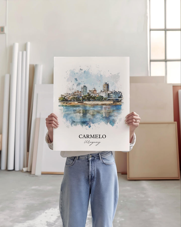 Carmelo Uruguay Wall Art, Uruguay Print, Uruguay Watercolor Art, Carmelo Uruguay Gift, Travel Print, Travel Poster, Housewarming Gift