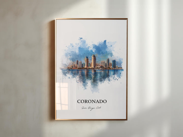 Coronado, California – Watercolor Art Print
