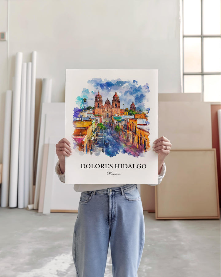 Dolores Hidalgo, Mexico – Watercolor Art Print