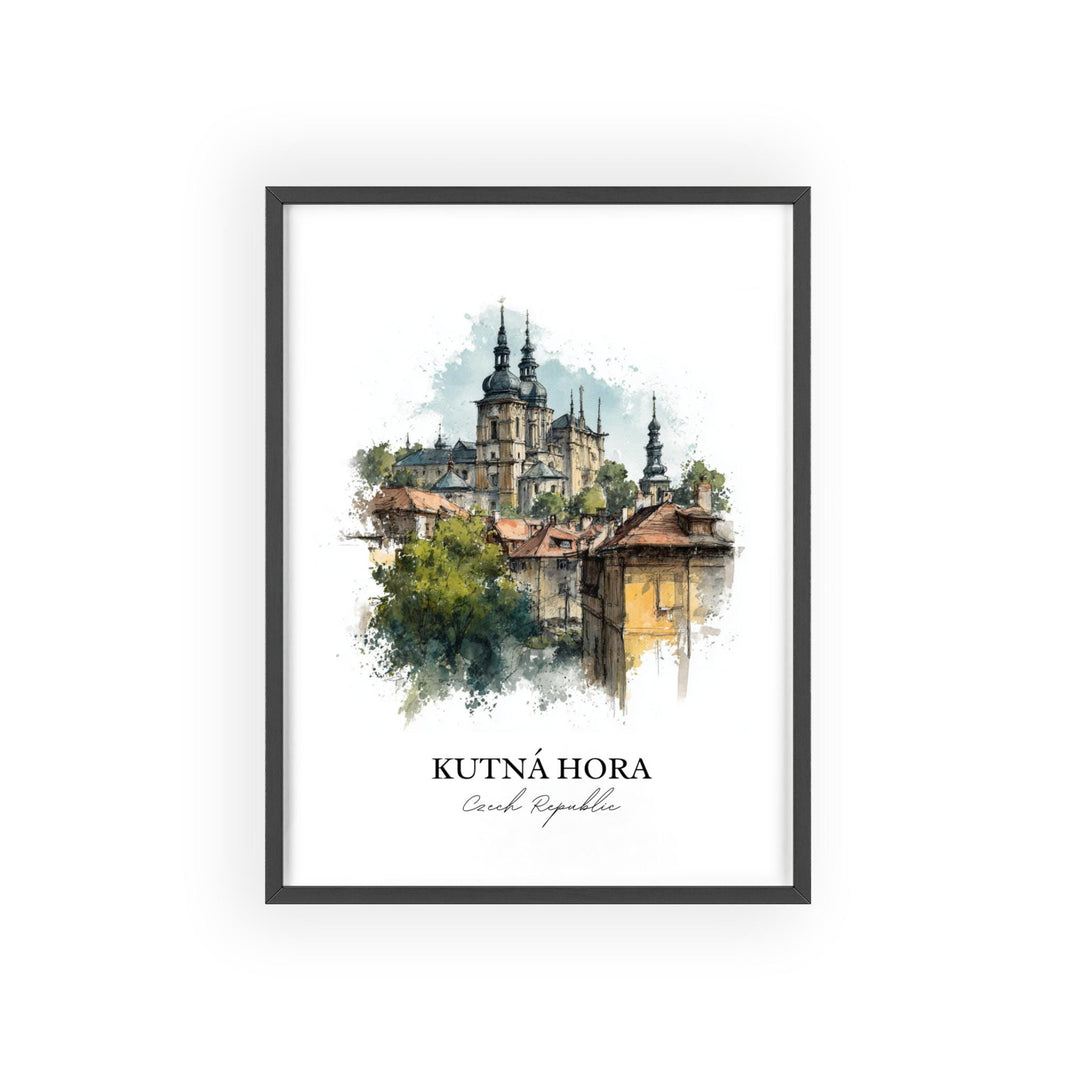 Kutná Hora, Czech Republic – Watercolor Art Print