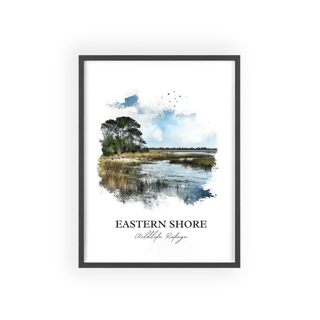 Eastern Shore, Virginia, USA – Watercolor Art Print