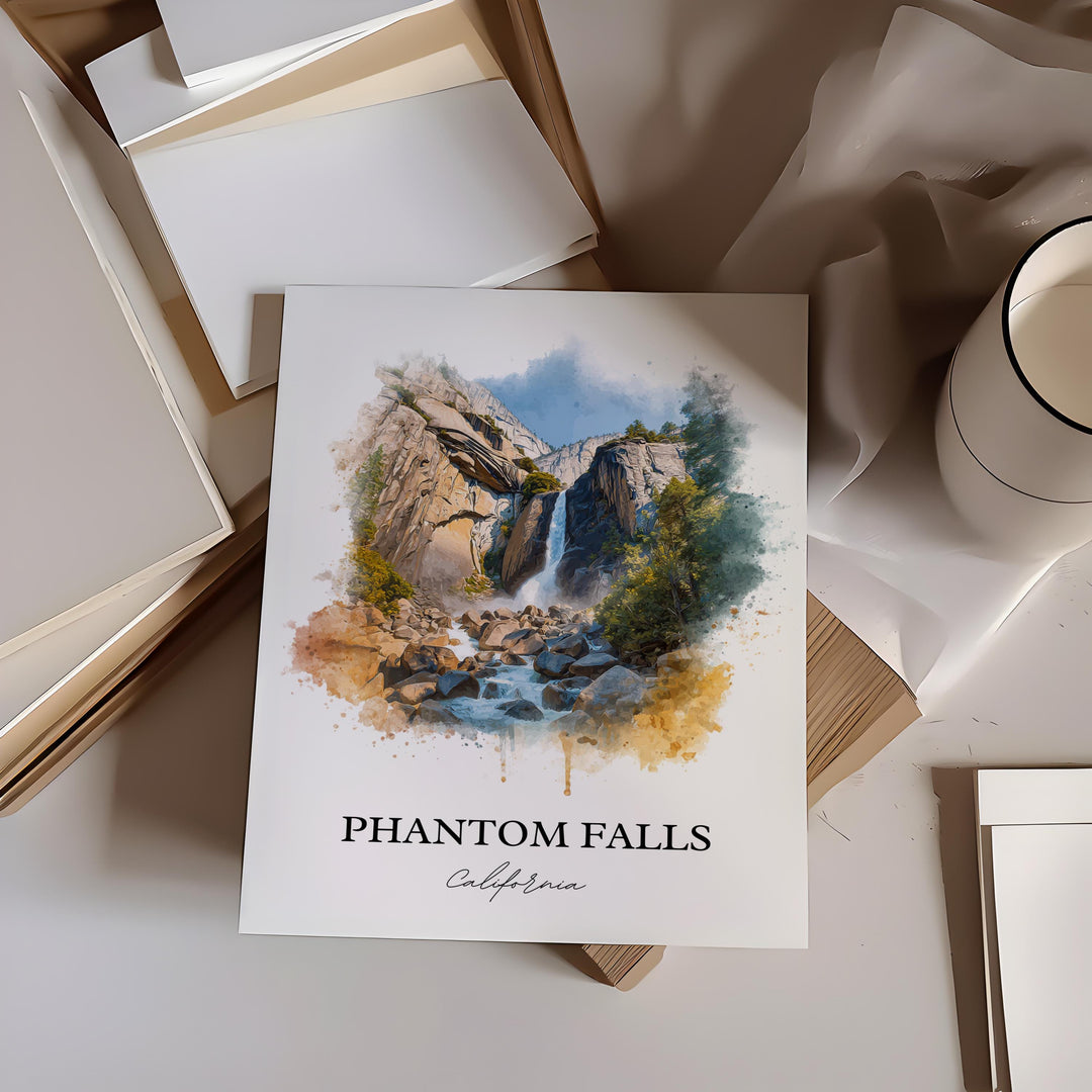 Phantom Falls, USA – Watercolor Art Print