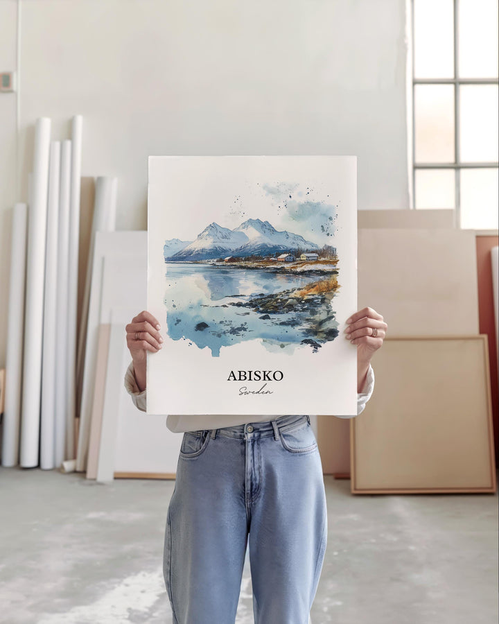Abisko Travel Print Wall Art Abisko Wall Hanging Home Décor Abisko Gift Art Lovers Sweden Art Lover Gift Abisko Poster