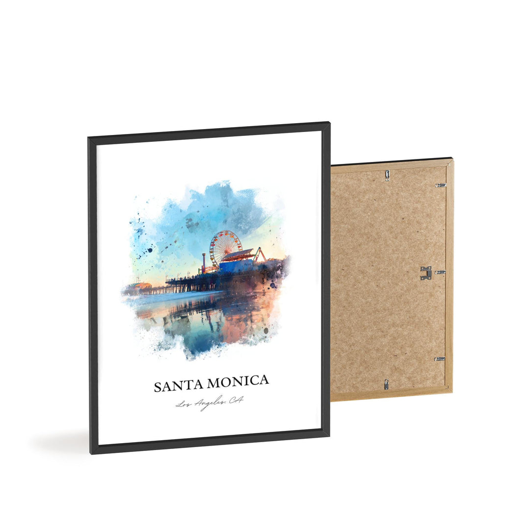 Santa Monica, California – Watercolor Art Print