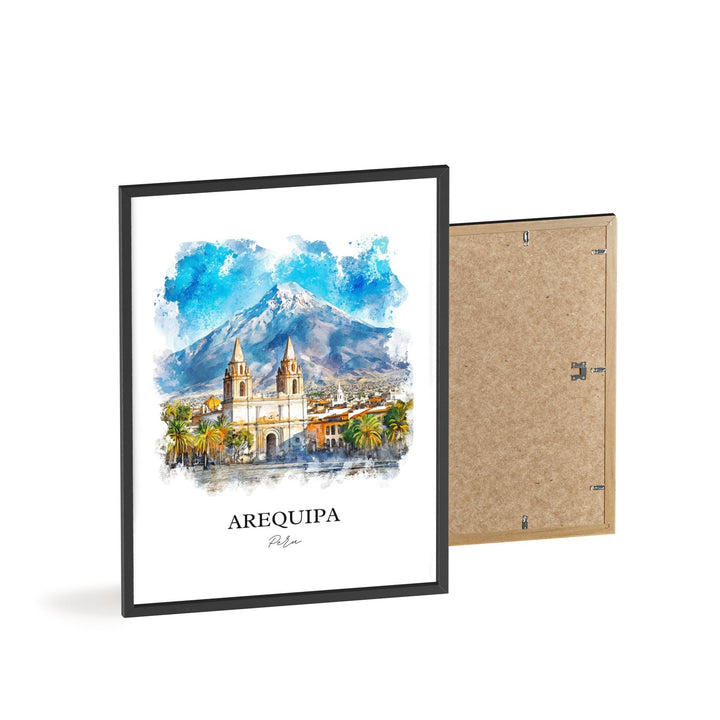 Arequipa Wall Art, Arequipa Region Print, Peru Watercolor Art, Arequipa Peru Gift, Travel Print, Travel Poster, Housewarming Gift