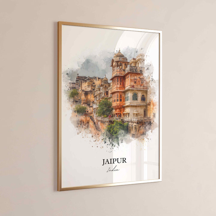 Jaipur, India – Watercolor Art Print