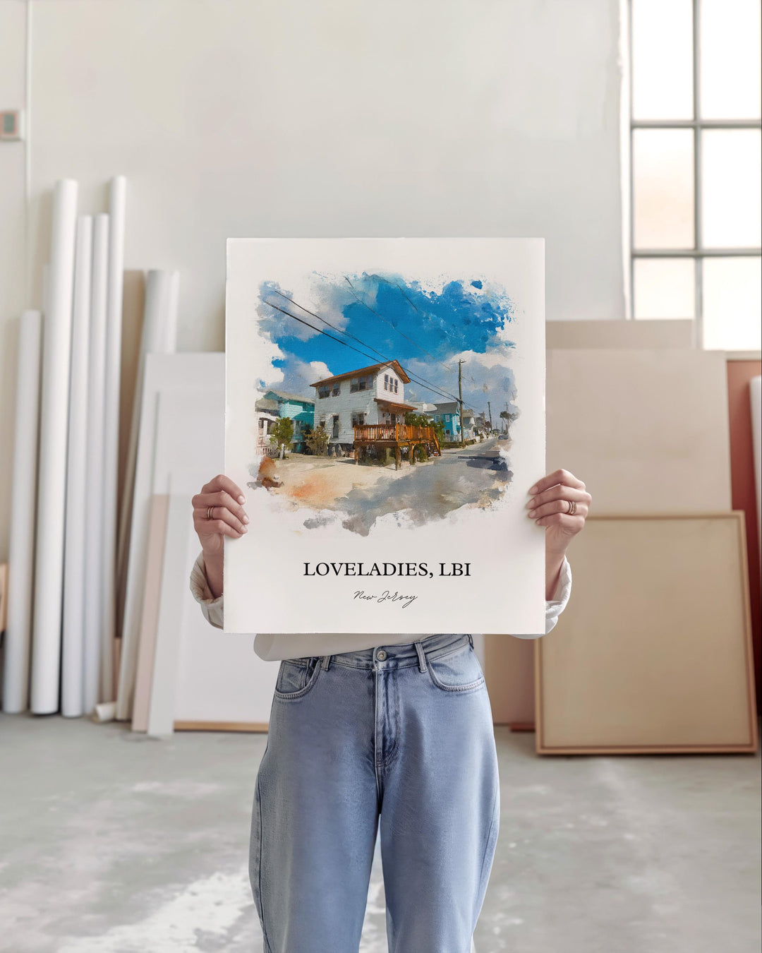 Loveladies, New Jersey – Watercolor Art Print