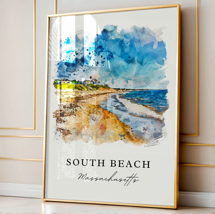 Edgartown MA Art, South Beach Print, Edgartown Wall Art, Massachussets Beach Gift, Travel Print, Travel Gift, Housewarming Gift