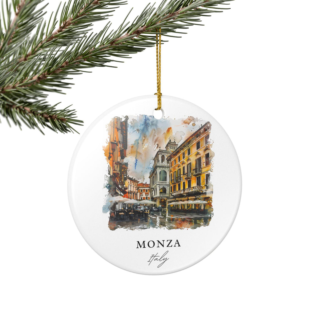 Monza Italy Ornament: Unique Monza Souvenir, Monza Italy Xmas Decor, and Authentic Monza Gift
