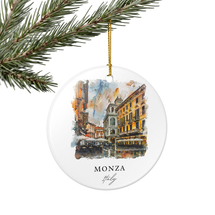 Monza Italy Ornament: Unique Monza Souvenir, Monza Italy Xmas Decor, and Authentic Monza Gift