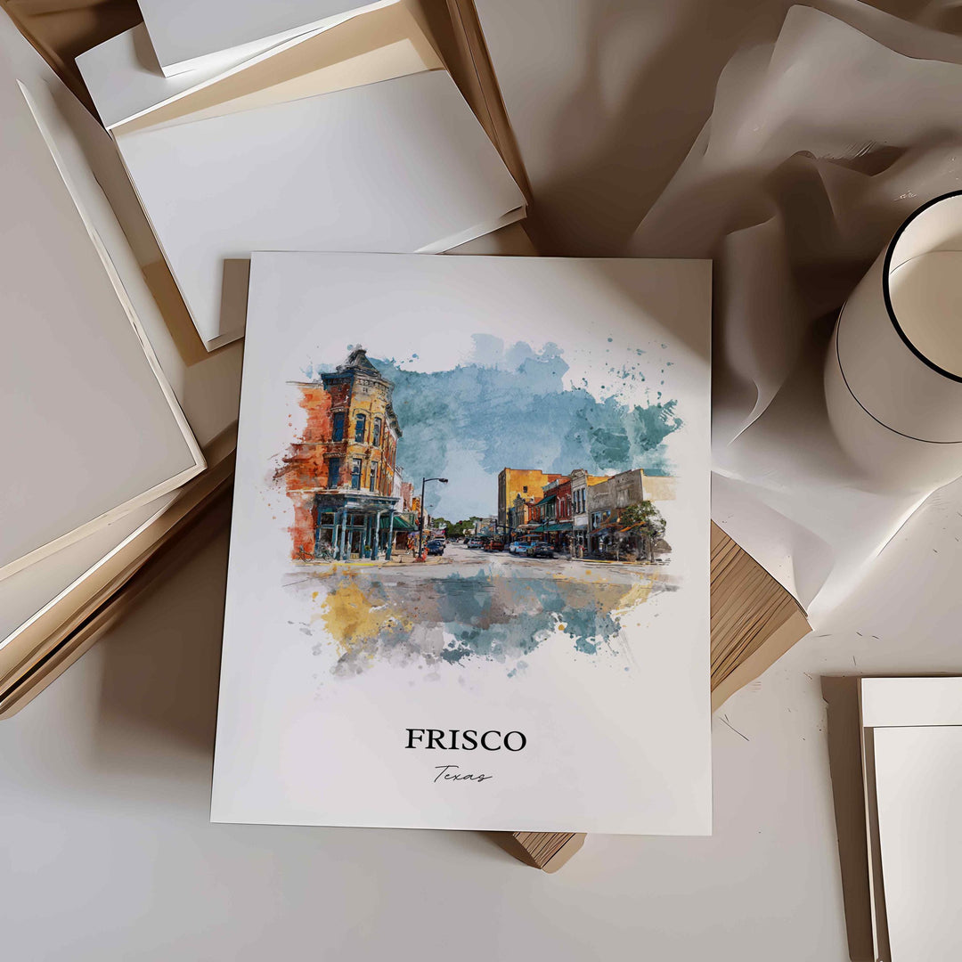 Frisco, Texas – Watercolor Art Print