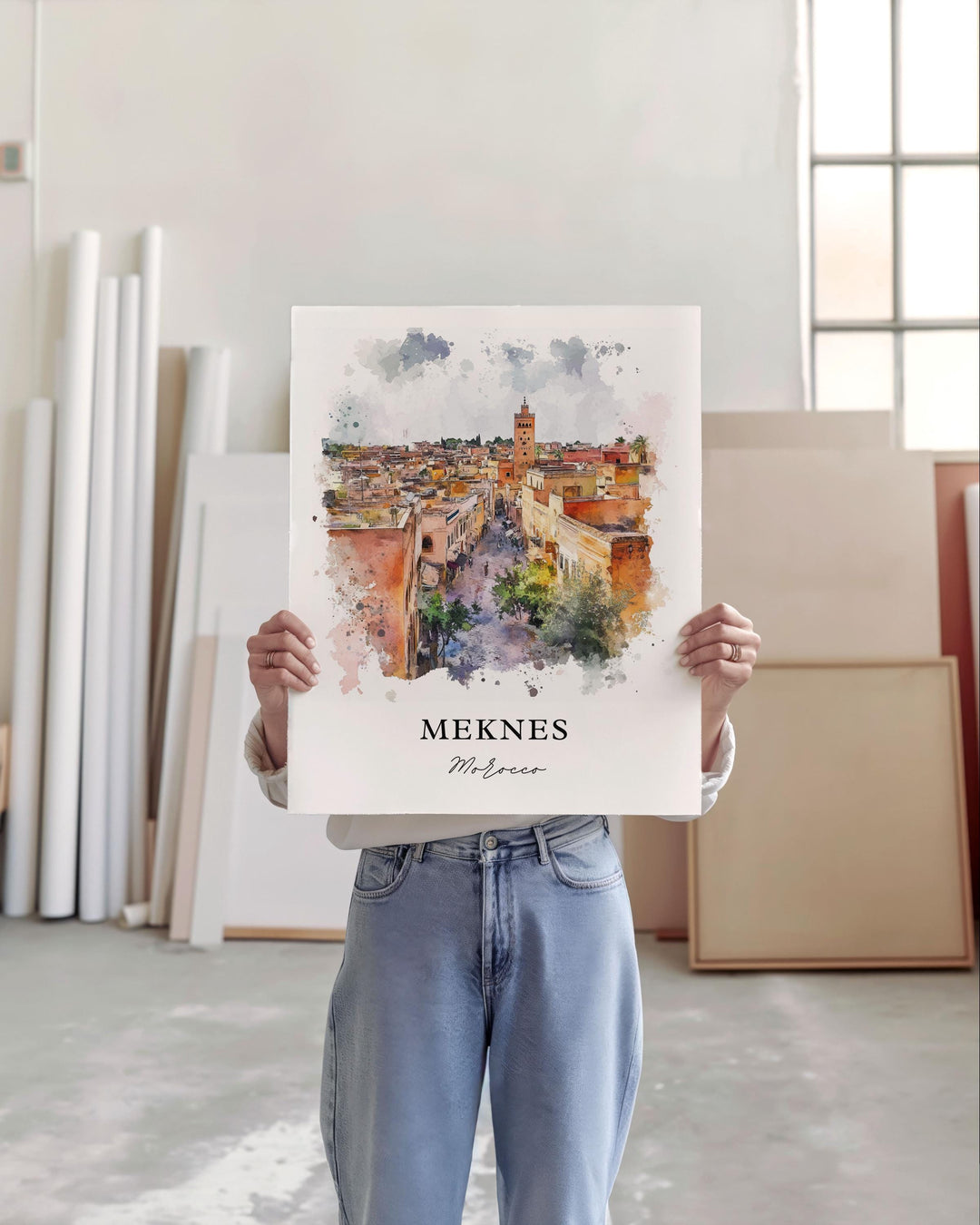 Meknes, Morocco – Watercolor Art Print