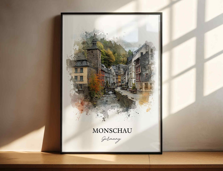 Monschau, Germany – Watercolor Art Print