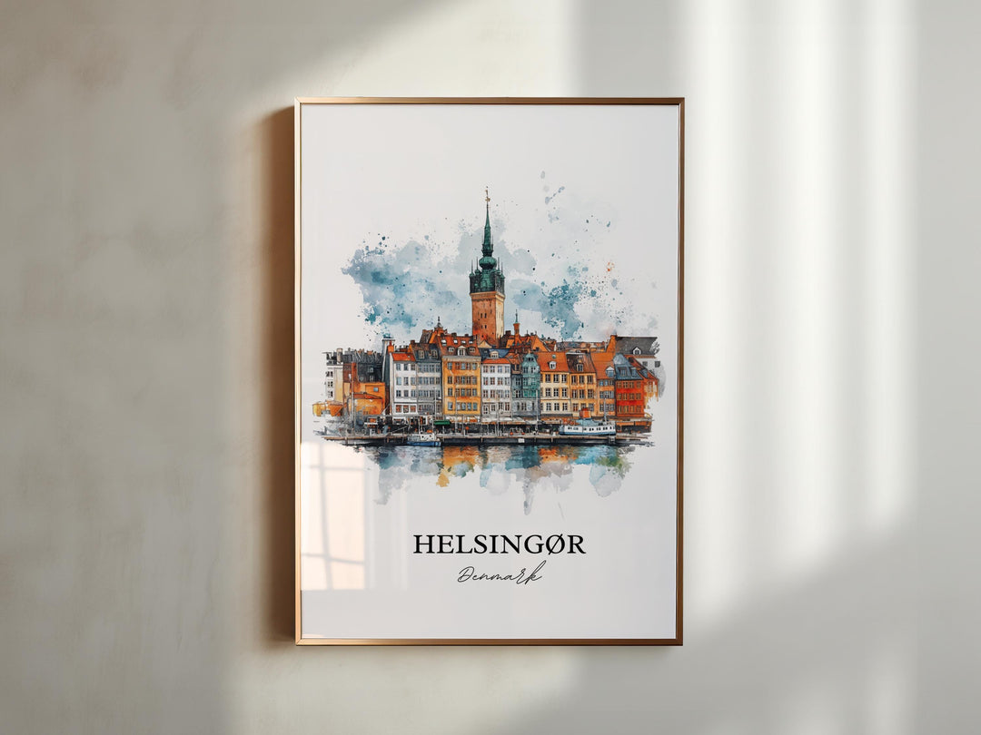Helsingør, Denmark – Watercolor Art Print