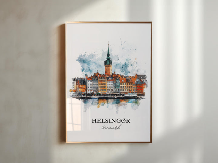 Helsingør, Denmark – Watercolor Art Print