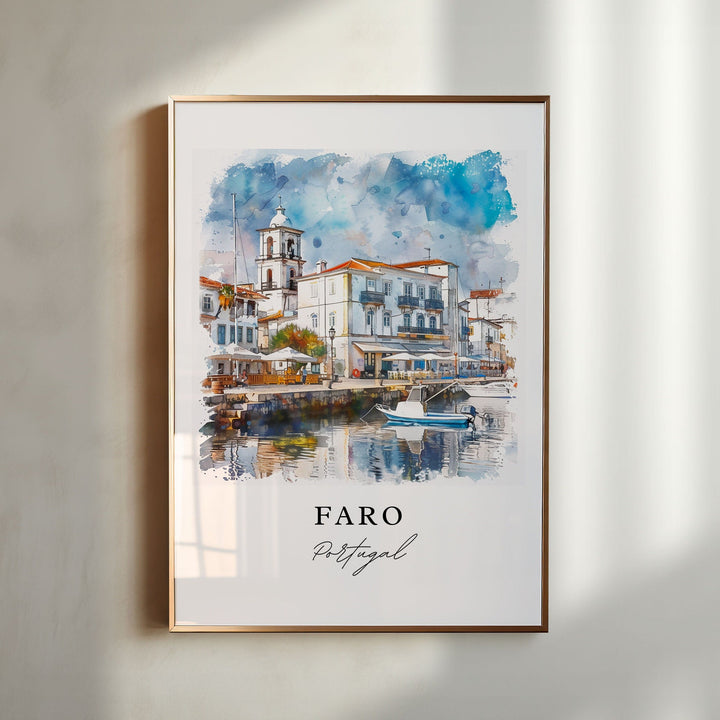 Faro Portugal Wall Art, Portugal Print, Faro Wall Art, Faro Portugal Gift, Faro Travel Print, Travel Poster, Travel Gift, Housewarming Gift