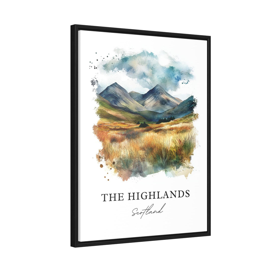 Scottish Highlands Wall Art, Scotland Travel Art | Scotland Home Décor Poster Gift | Digital Illustration Art