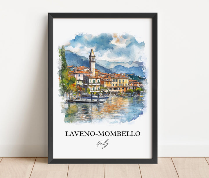 Laveno-Mombello Wall Art, Varese Print, Lombardy Province Artwork, Laveno-Mombello Gift, Travel Print, Travel Poster, Housewarming Gift