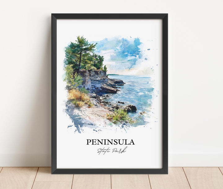 Peninsula State Park Art, Door County Print, Wisconsin Artwork, Peninsula State Park Gift, Travel Print, Travel Poster, Housewarming Gift