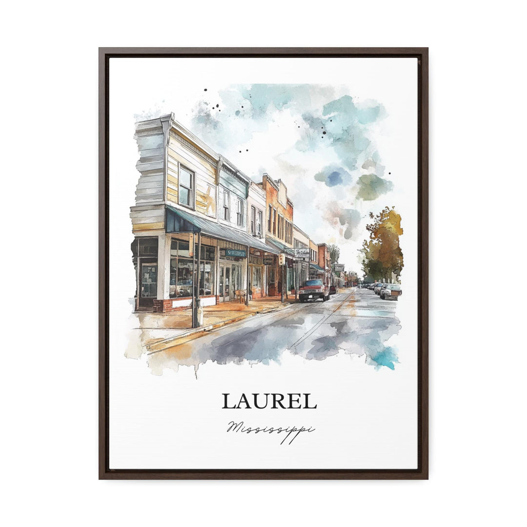 Laurel MS Wall Art, Jones County Print, Mississippi Watercolor Art, Laurel Mississippi Gift, Travel Print, Travel Poster, Housewarming Gift