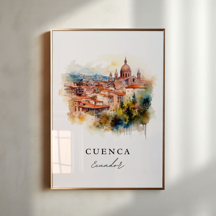 Cuenca wall art - Ecuador, Cuenca poster print, Cuenca Ecuador Wedding gift, Birthday present, Custom Text, Perfect Gift