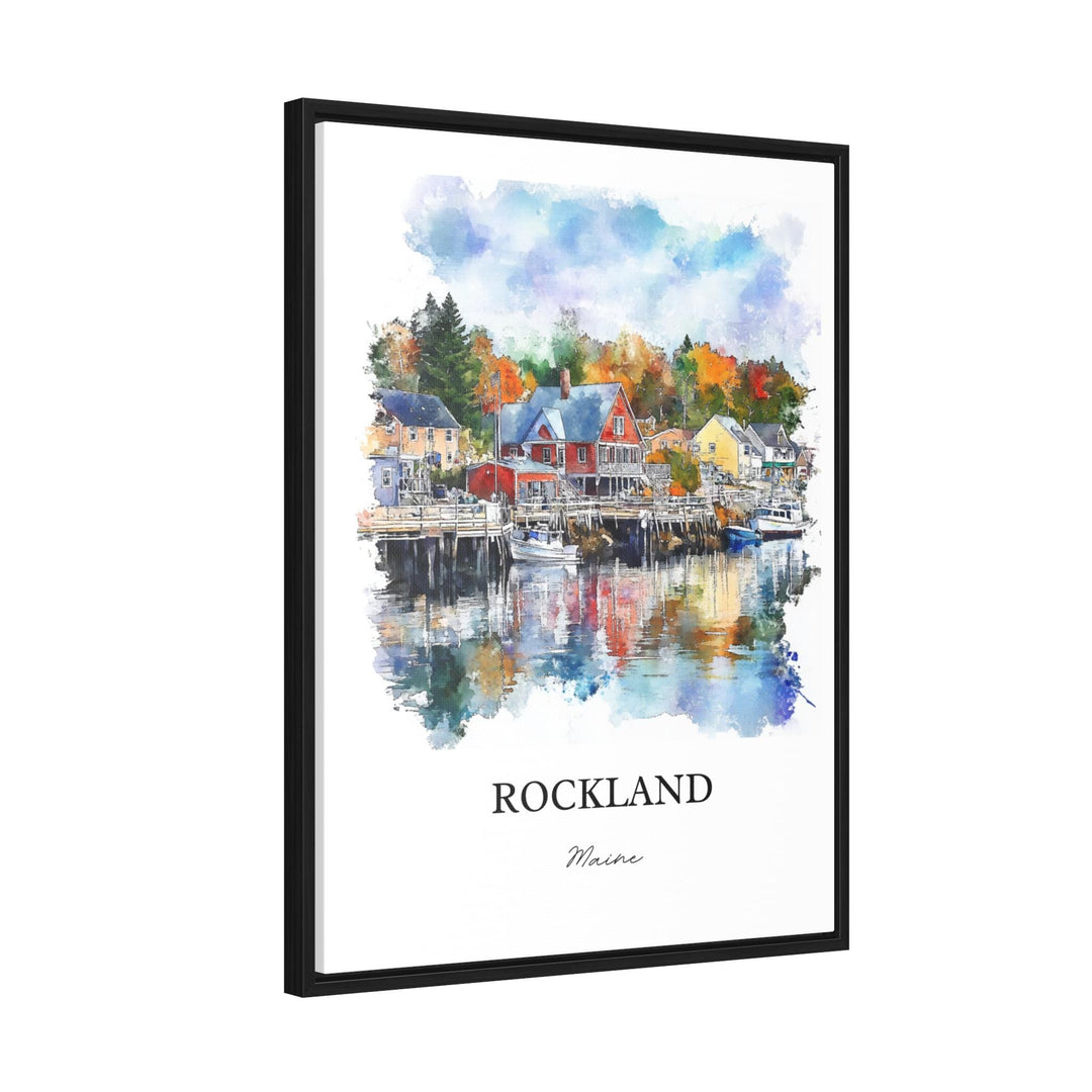 Rockland Maine Wall Art, Knox County Print, Maine Watercolor Art, Rockland ME Gift, Travel Print, Travel Poster, Housewarming Gift