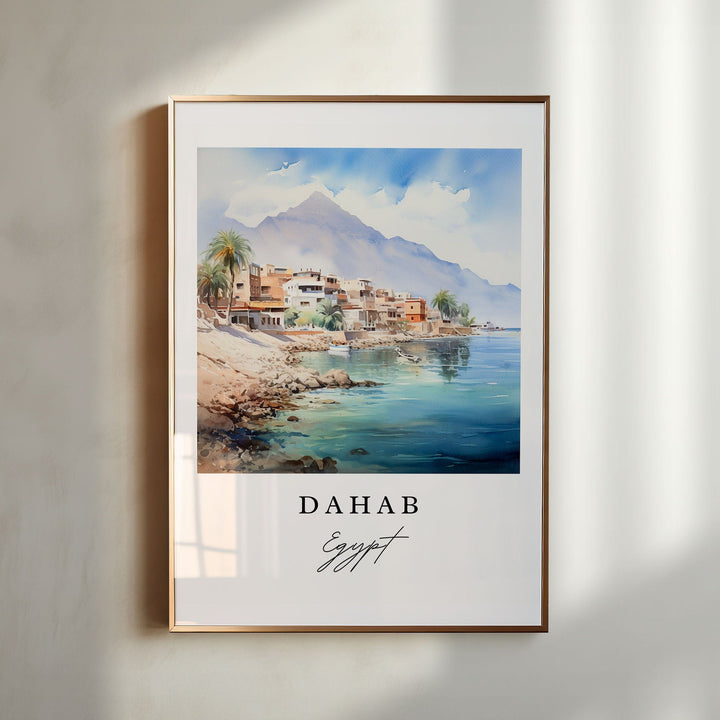 Dahab Egypt wall art - Egypt, Dahab print, Dahab Egypt Wedding gift, Birthday present, Custom Text, Perfect Gift