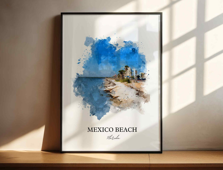 Mexico Beach, FL – Watercolor Art Print