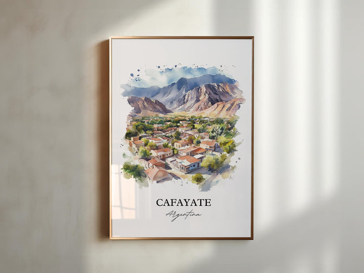 Cafayate Wall Art, Salta Print, Argentina Watercolor Art, Cafayate Argentina Gift, Travel Print, Travel Poster, Housewarming Gift
