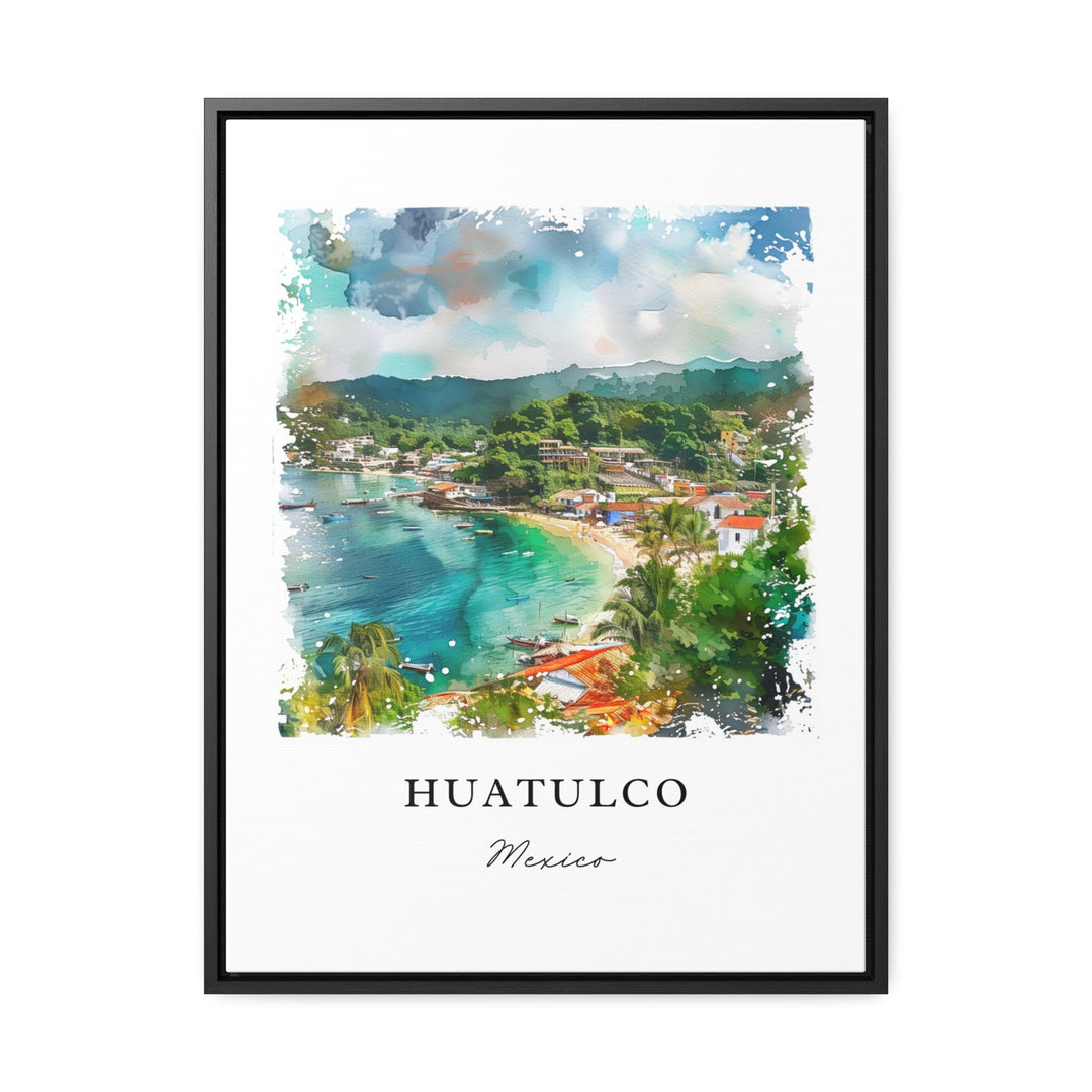 Huatulco Mexico Wall Art, Huatulco MX Print, Huatulco Watercolor, Huatulco Mexico Gift,