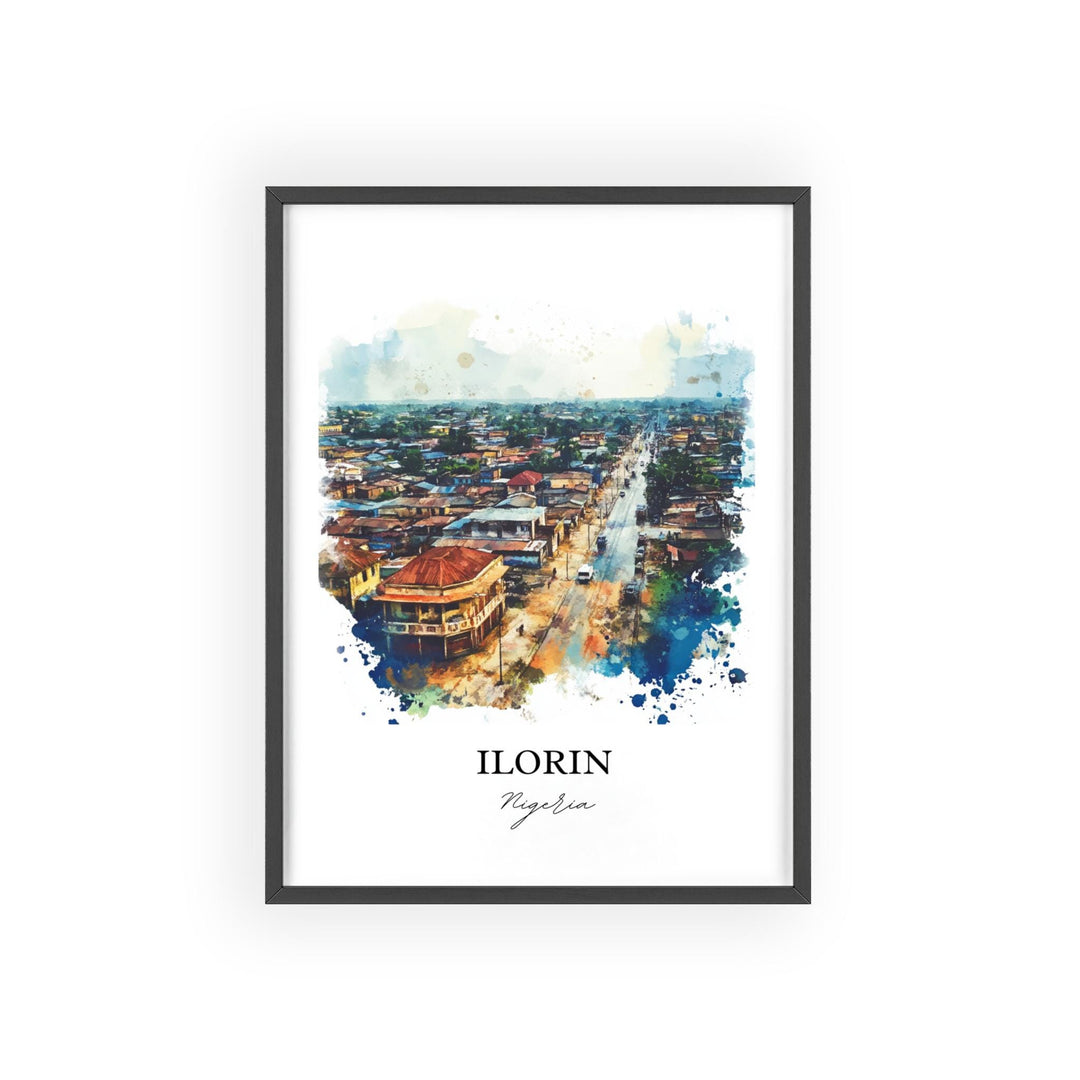 Ilorin, Nigeria – Watercolor Art Print