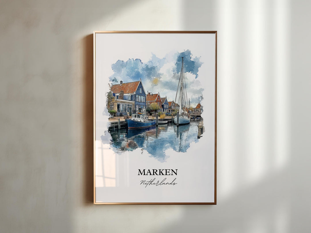 Marken, Netherlands – Watercolor Art Print