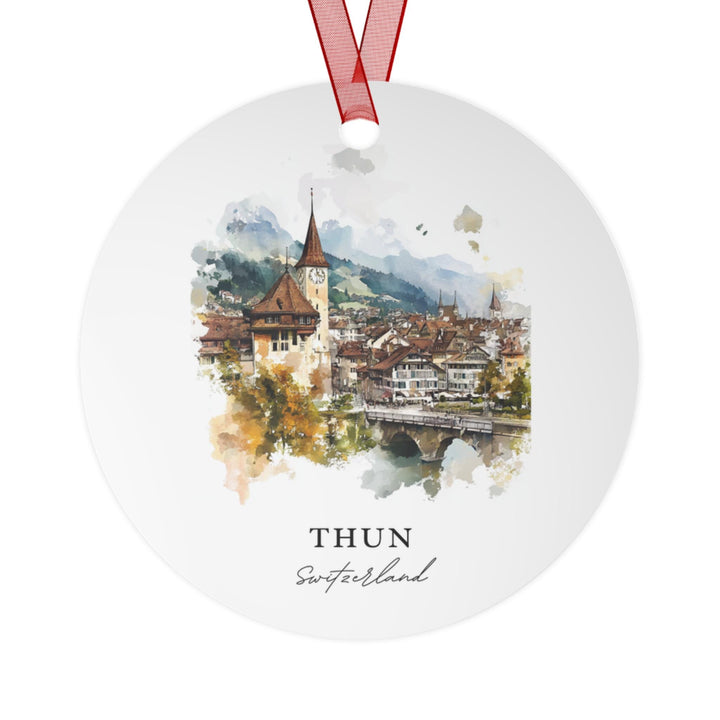 Thun Switzerland Ornament: Unique Thun Souvenir, Lake Thun Xmas Decor, and Authentic Thun Switzerland Gift