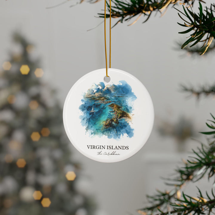 Virgin Islands Ornament: Unique Caribbean Souvenir, Caribbean Xmas Decor, and Authentic Virgin Islands Gift