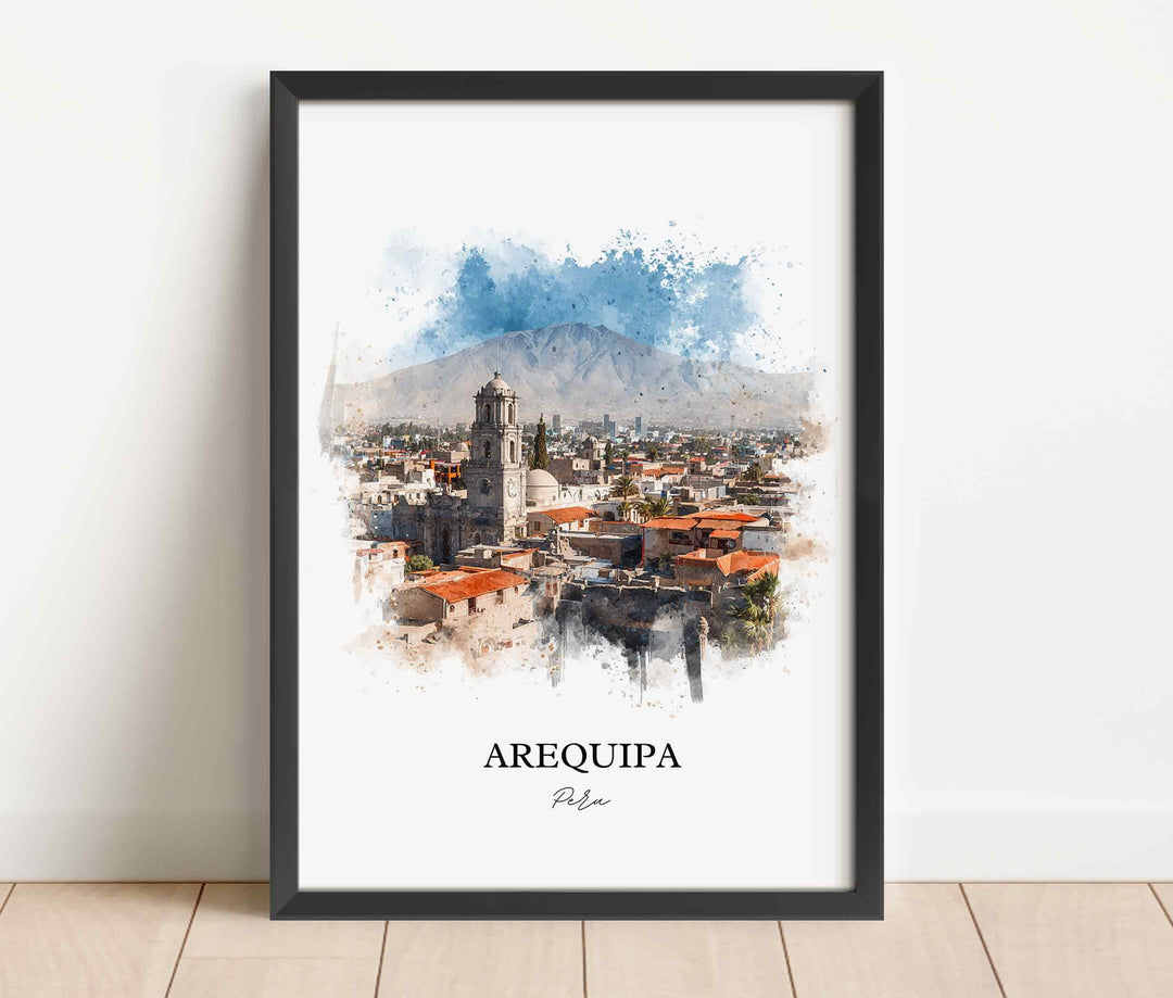 Arequipa, Peru – Watercolor Art Print