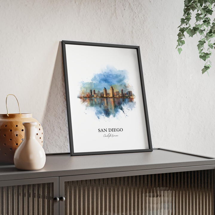San Diego, California – Watercolor Art Print
