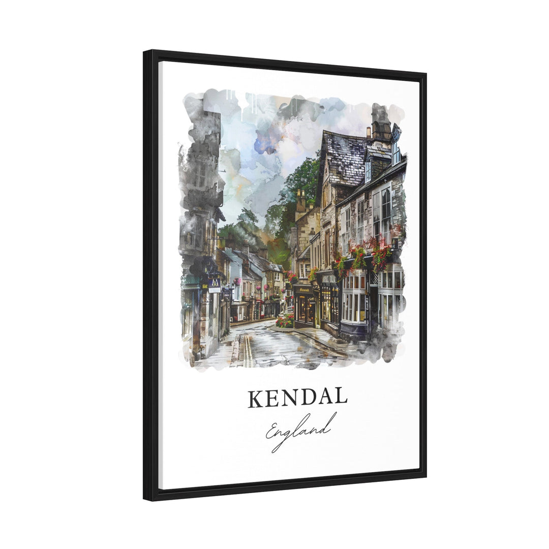 Kendal England Wall Art, Kendal Print, Kendal UK Watercolor Art, Kendal England Gift,