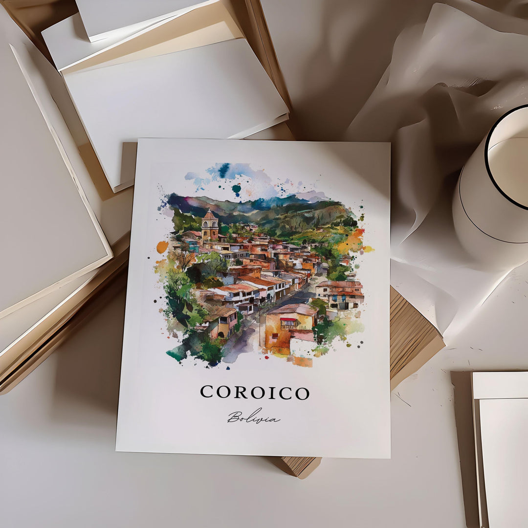 Coroico, Bolivia – Watercolor Art Print