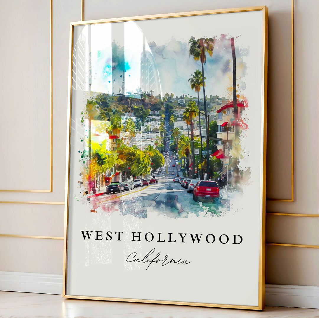 West Hollywood Art Print, WeHO Print, Los Angeles Wall Art, West Hollywood Gift, DTLA Travel Print, Travel Gift, Housewarming Gift