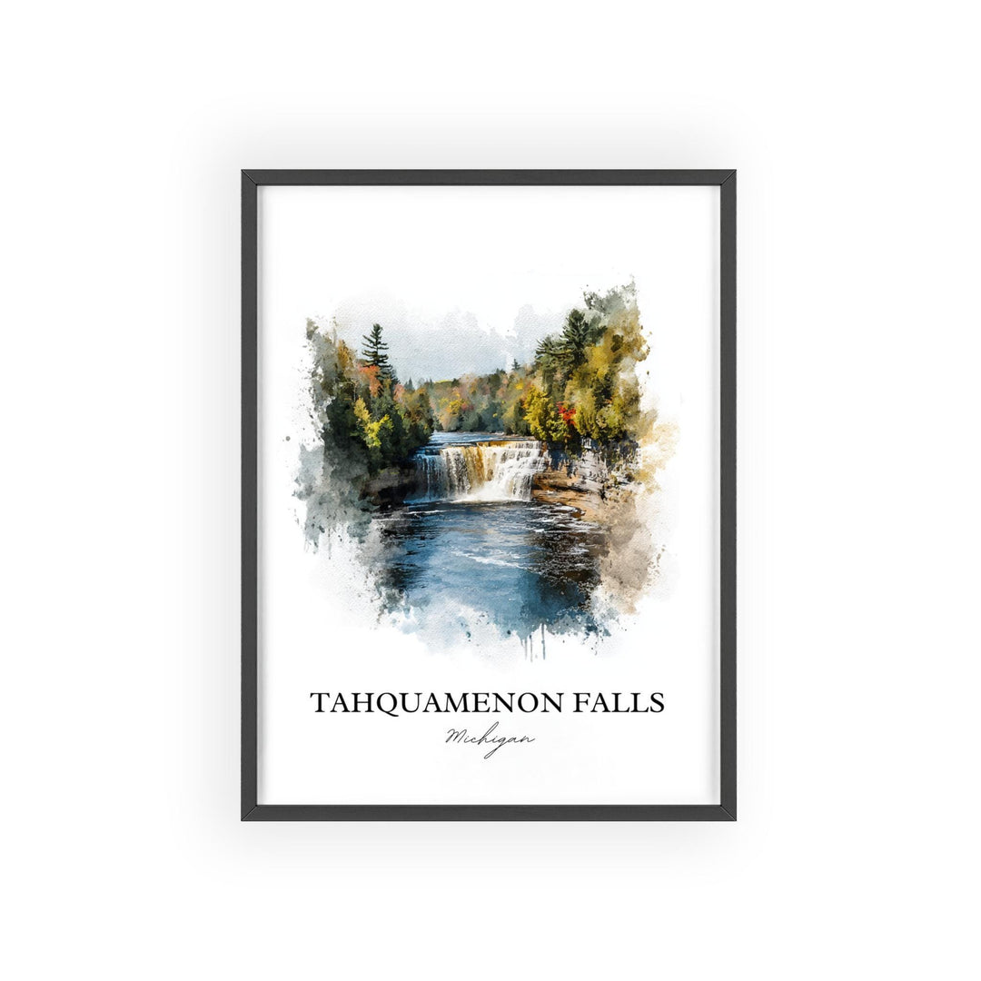 Tahquamenon Falls Wall Art, Paradise MI Print, Michigan Artwork, Tahquamenon Falls Gift, Travel Print, Travel Poster, Housewarming Gift