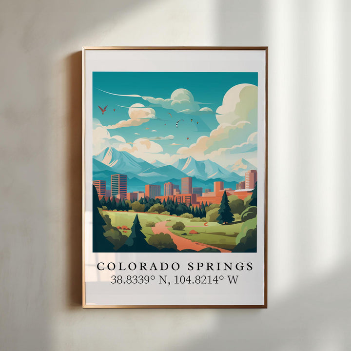 Colorado Springs wall art - Colorado, CO Springs poster, Colorado Sprinfs Wedding gift, Birthday present, Custom Text, Personalised Gift
