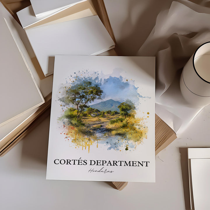 Cortés, Honduras – Watercolor Art Print