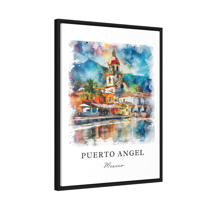 Puerto Angel MX Art, Puerto Angel Print, Oaxaca Watercolor Art, Oaxaca Mexico Gift,