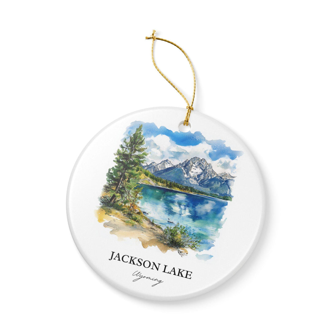 Jackson Lake Ornament: Unique Jackson Lake Souvenir, Wyoming Xmas Decor, and Authentic Grand Tetons Gift