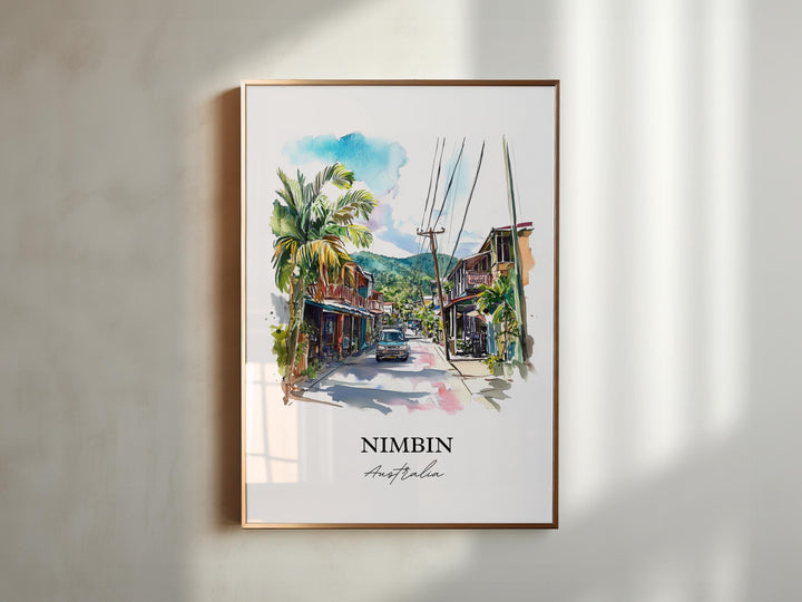 Nimbin Wall Art, Nimbin Australia Print, Nimbin Australia Artwork, New South Wales Gift, Travel Print, Travel Poster, Housewarming Gift